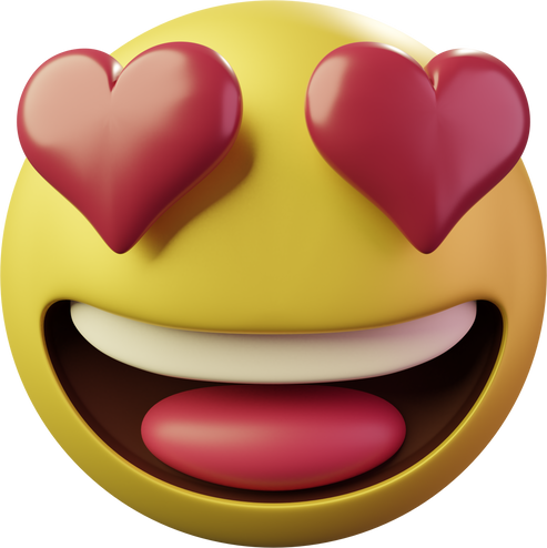 3D Emoji Love Happy Face