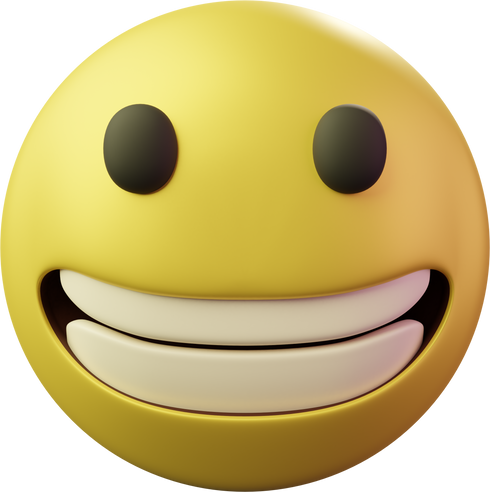 3D Emoji Icon Happy Face