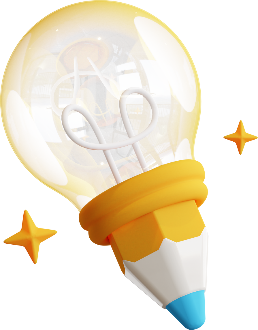 3D Light Bulb Illustration