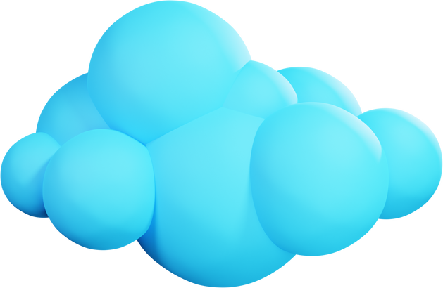 Light Blue 3D Cloud