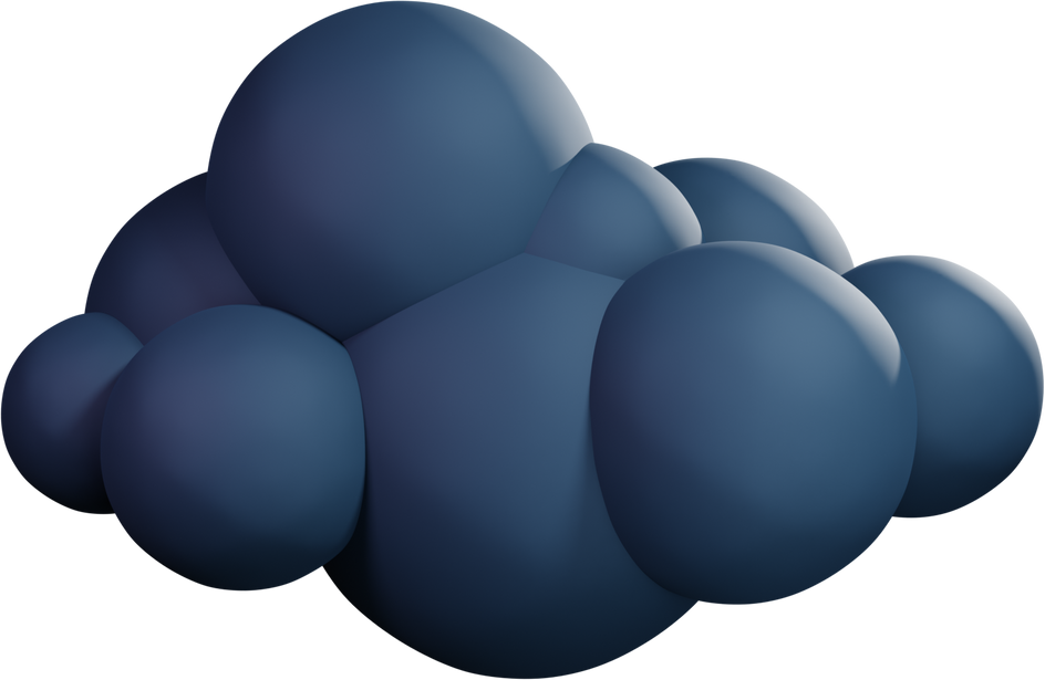 Dark Blue 3D Cloud