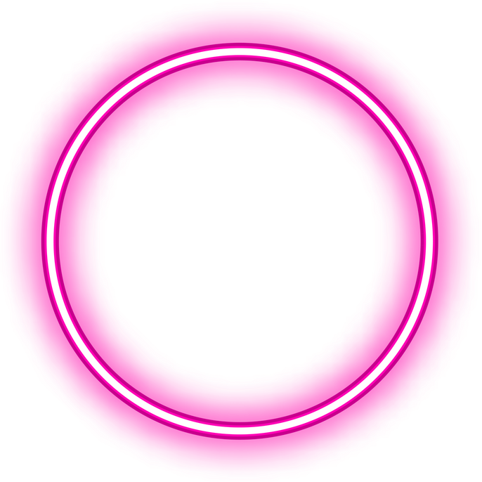 Round Neon Frame 